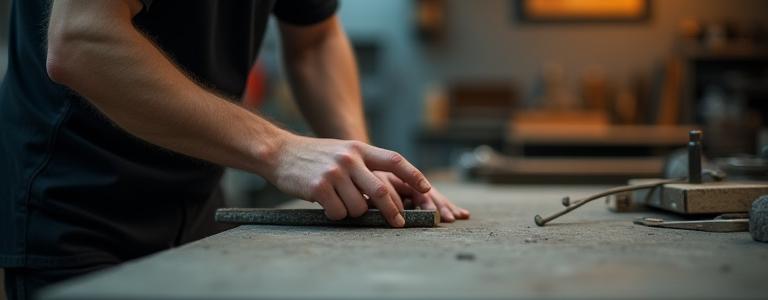 Kōjō Interiors workshop with industrial furniture in progress